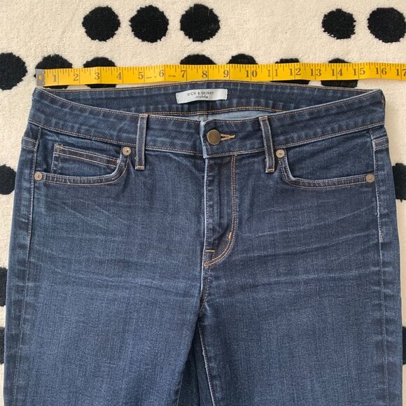 Rich & Skinny Dusty Star Dark Wash Denim Bootcut Long Jeans - Picture 11 of 16